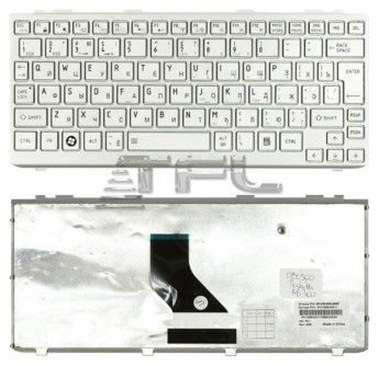 <!--Клавиатура для ноутбука Toshiba mini NB200 NB300 NB305 (серебро)-->