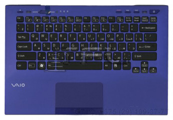 <!--Клавиатура для ноутбука Sony Vaio VPC-SB VPC-SD с корпусом (синяя)-->
