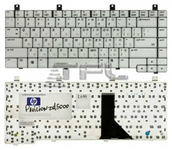 <!--Клавиатура для ноутбука HP Pavilion dv5000 ze2000 ze2500 zv5000 zx5000 zd5000 (белая)-->