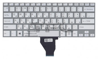 <!--Клавиатура для ноутбука Sony Vaio Fit 14E  без рамки (серебро)-->