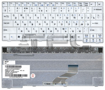 <!--Клавиатура для ноутбука Acer Travelmate 3000 3010 3020 3030 3040 series (белая)-->