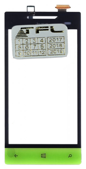 <!--Сенсорное стекло (тачскрин) для HTC Windows Phone 8S (A620e) (черный с зеленым)-->