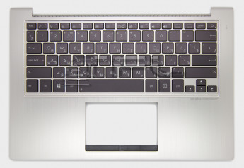 <!--Клавиатура для Asus UX32V, с корпусом, подсветка, 90R-NPO1K1780Y (серебро)-->