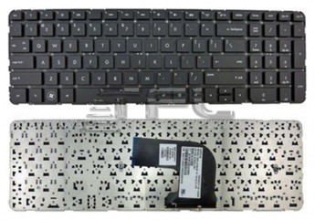 <!--Клавиатура для ноутбука HP Pavilion dv7-7000 с подсветкой и серой рамкой (черная)-->