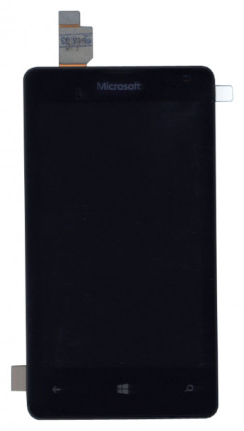 <!--Модуль (матрица + тачскрин) для Microsoft Lumia 532 Dual Sim с рамкой (черный)-->