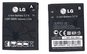 <!--Аккумуляторная батарея LGIP-580N для LG GT500 Puccini-->