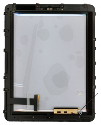 <!--Сенсорное стекло (тачскрин) для iPad 1 с рамкой, 3G (черный) -->