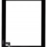 <!--Сенсорное стекло (тачскрин) для iPad 2 с кнопкой (черный)-->