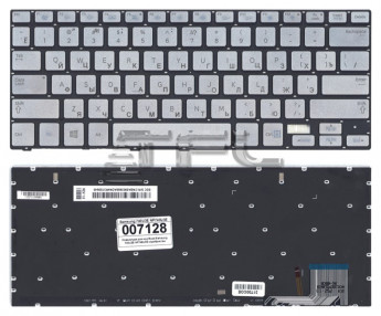 <!--Клавиатура для ноутбука Samsung 740U3E NP740U3E (серебро)-->