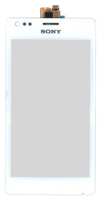 <!--Сенсорное стекло (тачскрин) для Sony Xperia M (белый)-->