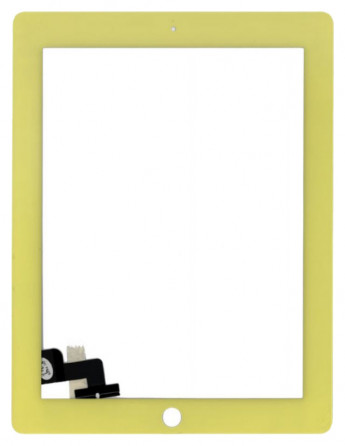 <!--Сенсорное стекло (тачскрин) для iPad 2 (желтый)-->