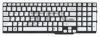 <!--Клавиатура для ноутбука Sony VAIO SVS15 с подсветкой (серебро)-->