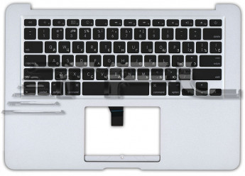 <!--Клавиатура для ноутбука Apple A1369 2010+  без подсветки с корпусом, плоский ENTER (черная)-->
