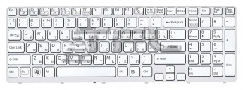 <!--Клавиатура для ноутбука Sony Vaio SVE15  с подсветкой (белая)-->
