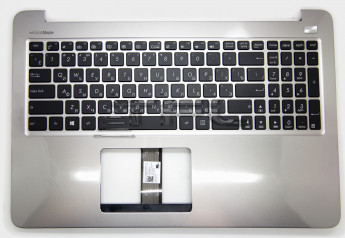 <!--Клавиатура для Asus K501UB-2A, с корпусом, подсветка, 90NB0A52-R30200 (серебро)-->