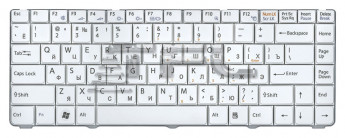 <!--Клавиатура для ноутбука Sony Vaio VGN-NR VGN-NS (белая)-->