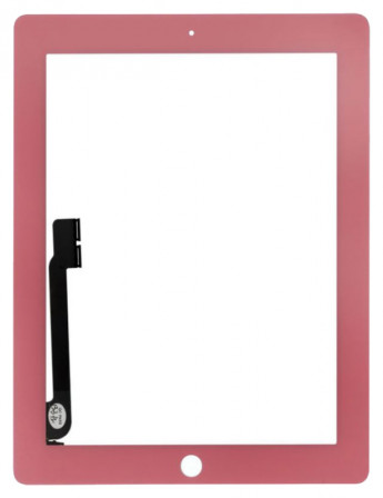 <!--Сенсорное стекло (тачскрин) для iPad 3/4 (розовый)-->
