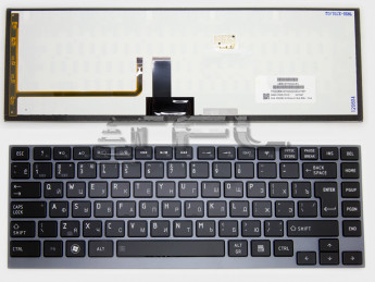 <!--Клавиатура для Toshiba U800 / Z930, с подсветкой, RU-->