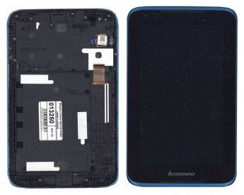 <!--Модуль (матрица + тачскрин) Lenovo IdeaTab A1000 с синей рамкой (черный)-->