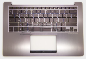 <!--Клавиатура для Asus U38DT-1A, с корпусом, подсветка, 90R-NTH1K1J80Y (серебро)-->