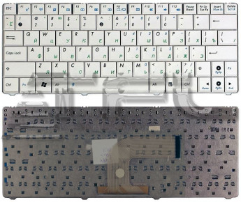 <!--Клавиатура для ноутбука Asus EEE PC 1101 1101HA N10 N10E N10J (белая)-->