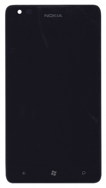 <!--Модуль (матрица + тачскрин) для Nokia Lumia 900 с рамкой (черный)-->