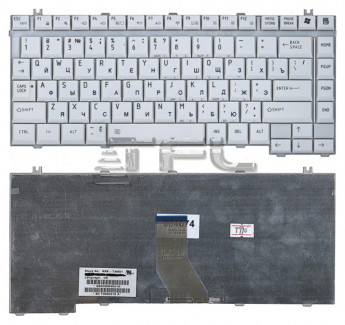 <!--Клавиатура для ноутбука Toshiba Qosmio F20 F25 F30 G20 G25 G30 G35 (белая)-->