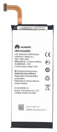 <!--Аккумуляторная батарея HB3742A0EBC для Huawei Ascend P6  |  G6 2000mAh-->