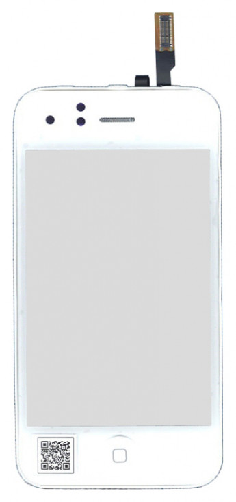 <!--Сенсорное стекло (тачскрин) Apple IPhone 3G (белый) с рамкой-->
