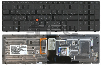 <!--Клавиатура для ноутбука HP EliteBook 8560W с подсветкой (темно-серая)-->