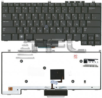 <!--Клавиатура для ноутбука Dell Latitude E4300 с подсветкой (черная)-->