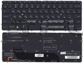 <!--Клавиатура для ноутбука Dell XPS 13 с подсветкой (черная)-->