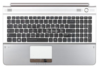 <!--Клавиатура для ноутбука Samsung RC520 с корпусом (серебро)-->