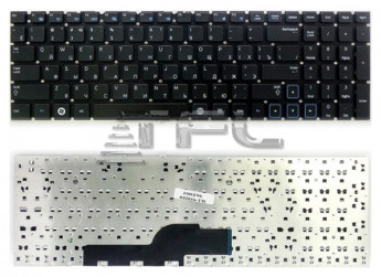 <!--Клавиатура для ноутбука Samsung NP305E7A NP305E7A-S01RU BA75-03351C с серым корпусом (черная)-->