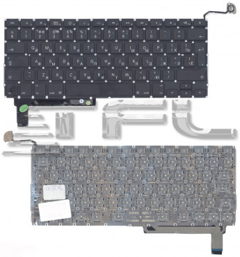 <!--Клавиатура для ноутбука Apple A1286 с SD большой ENTER (черная)-->