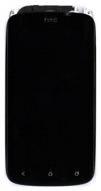 <!--Модуль (матрица + тачскрин) для HTC One S Z520e с рамкой (черный)-->