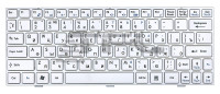 <!--Клавиатура для ноутбука MSI U160 L1350 U135 с белой рамкой (белая)-->