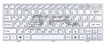 <!--Клавиатура для ноутбука MSI U160 L1350 U135 с белой рамкой (белая)-->